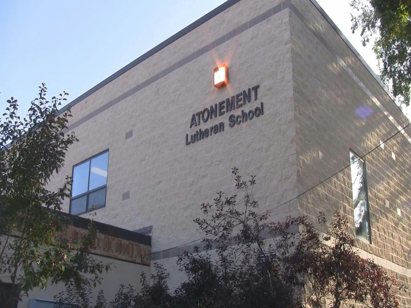 Exterior of Atonement Lutheran School building
