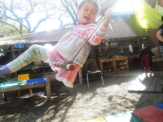 Child on a swing