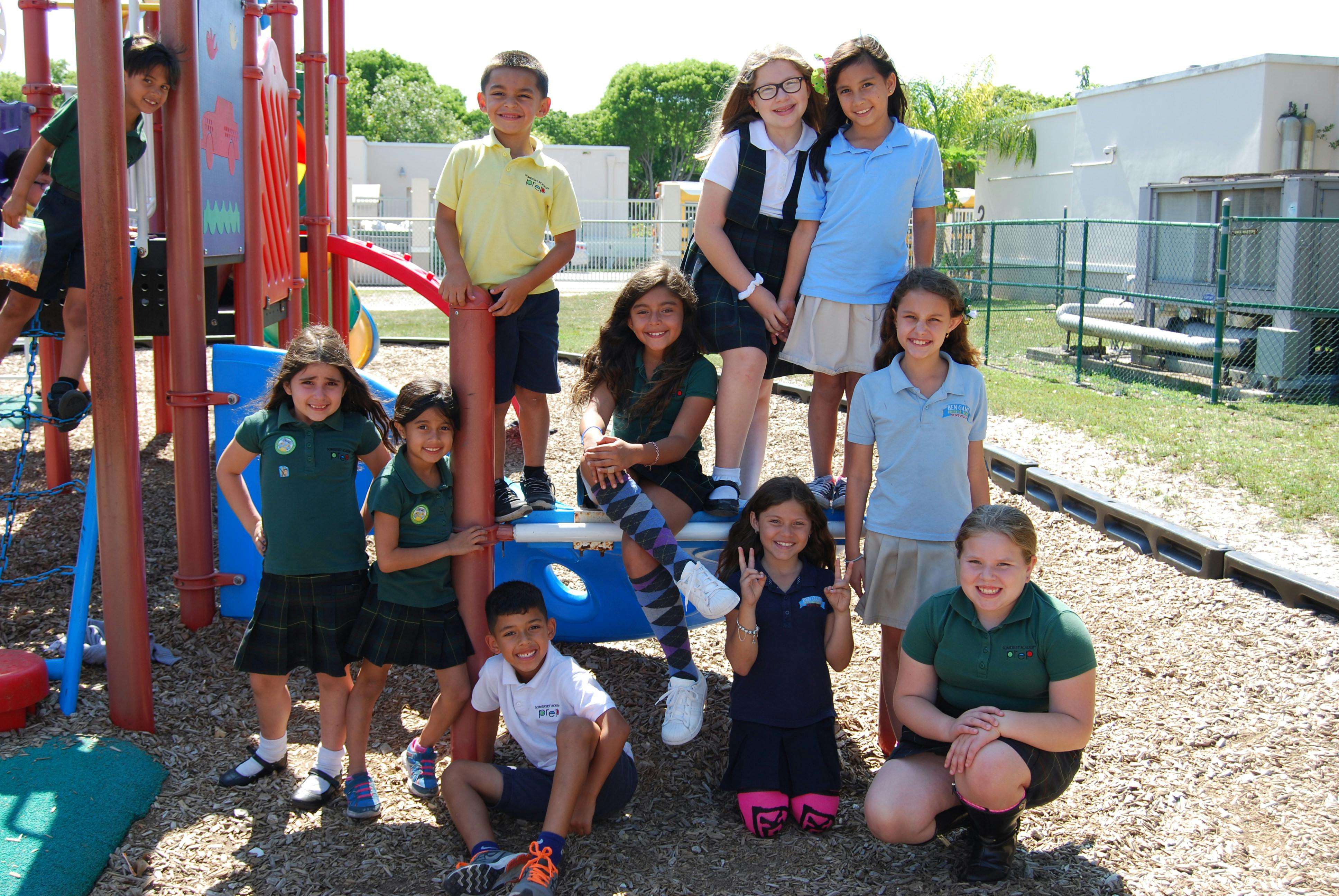 Group of children on a playground