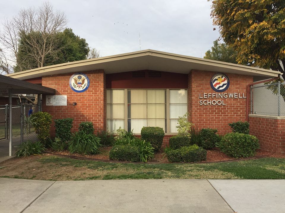 Leffingwell School building exterior with brick facade and windows