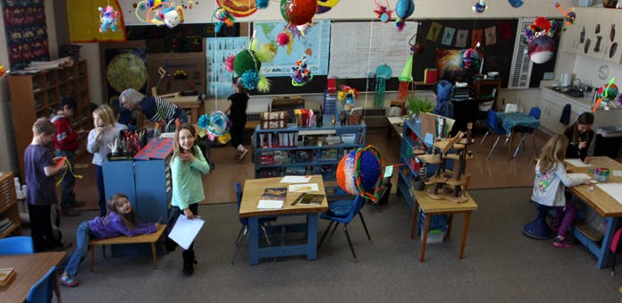 Children in a classroom