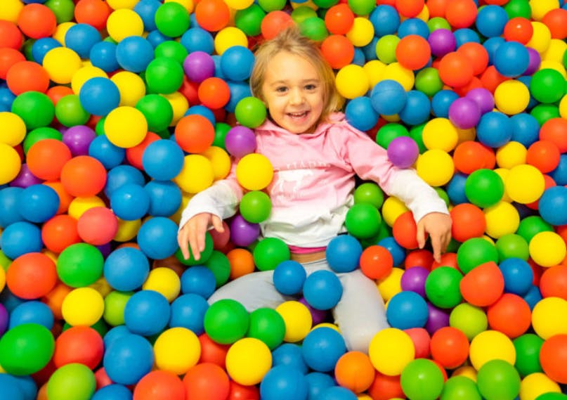 Child in a ball pit