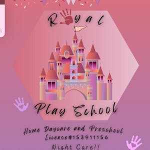 Royal Play School logo with a castle