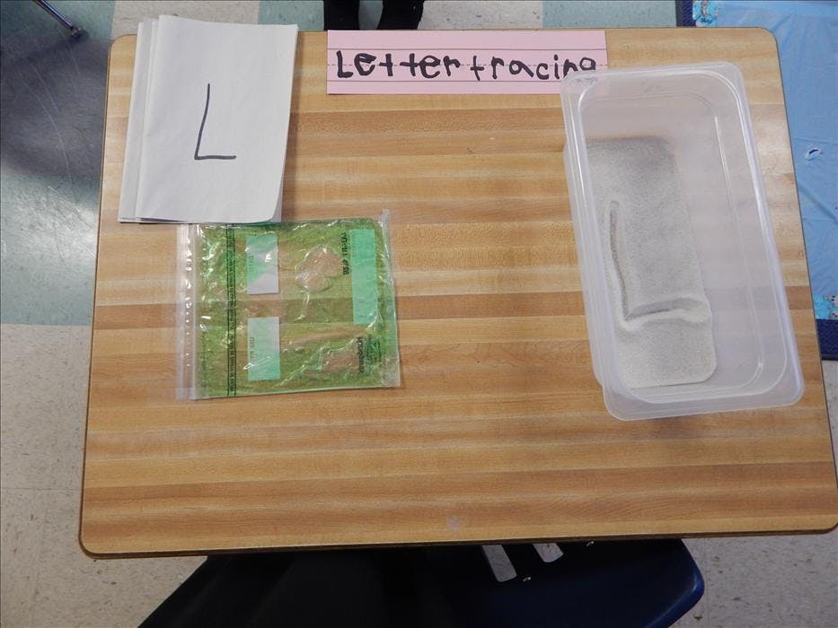 letter tracing activity with letter L