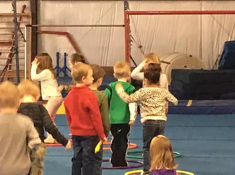 Children in a gymnasium