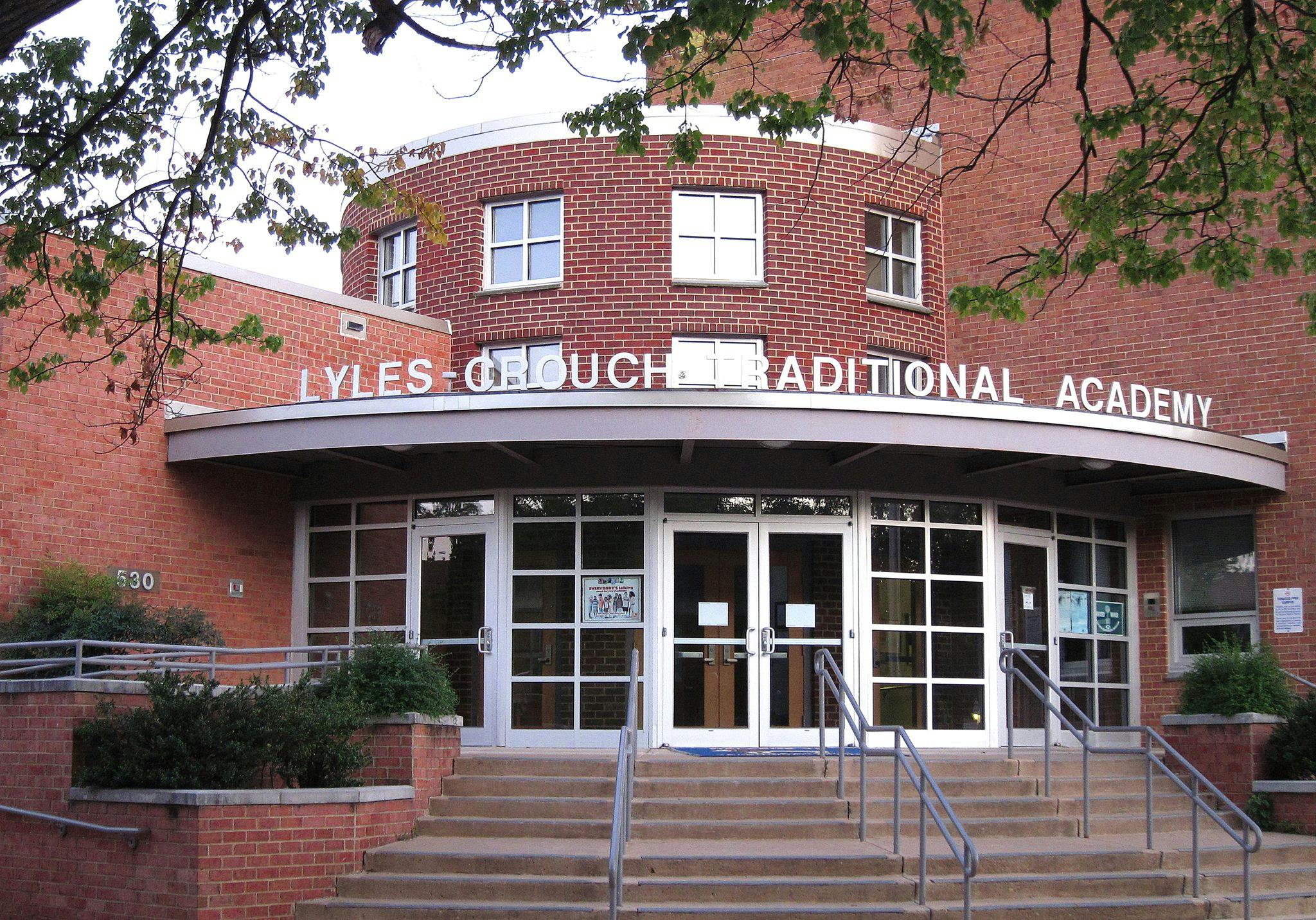 Lyles-Crouch Traditional Academy building entrance