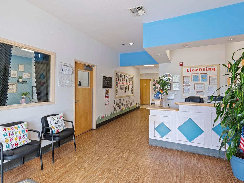 Reception desk in a childcare facility