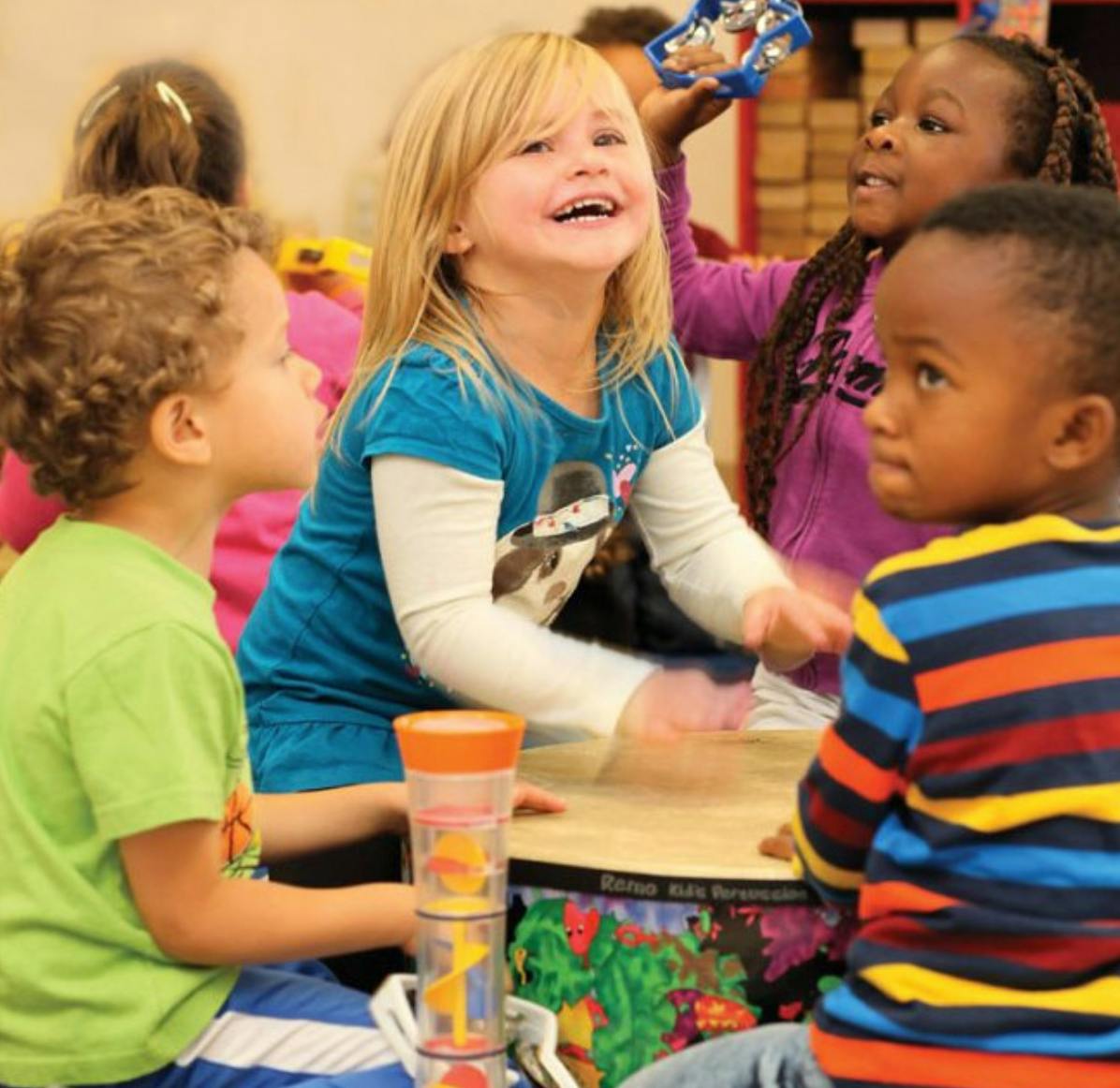 Children playing musical instruments