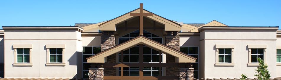 Building with a cross on the roof
