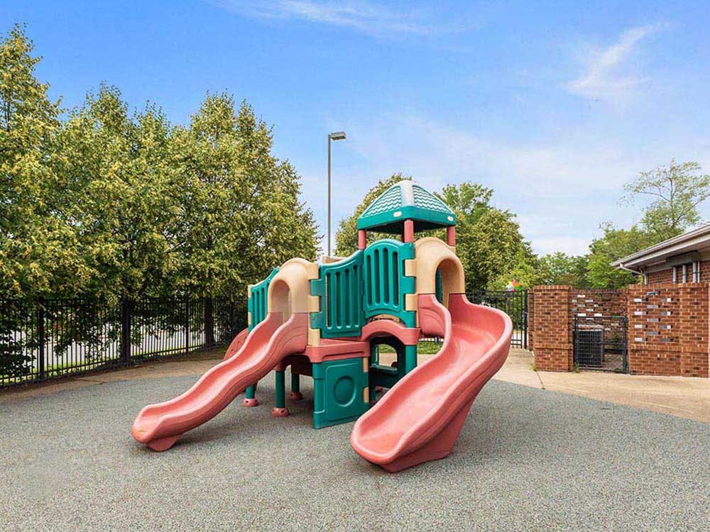 Playground with two slides
