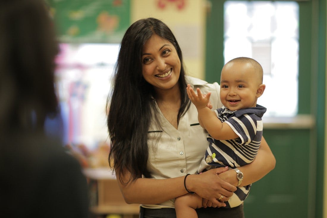 Person holding a child