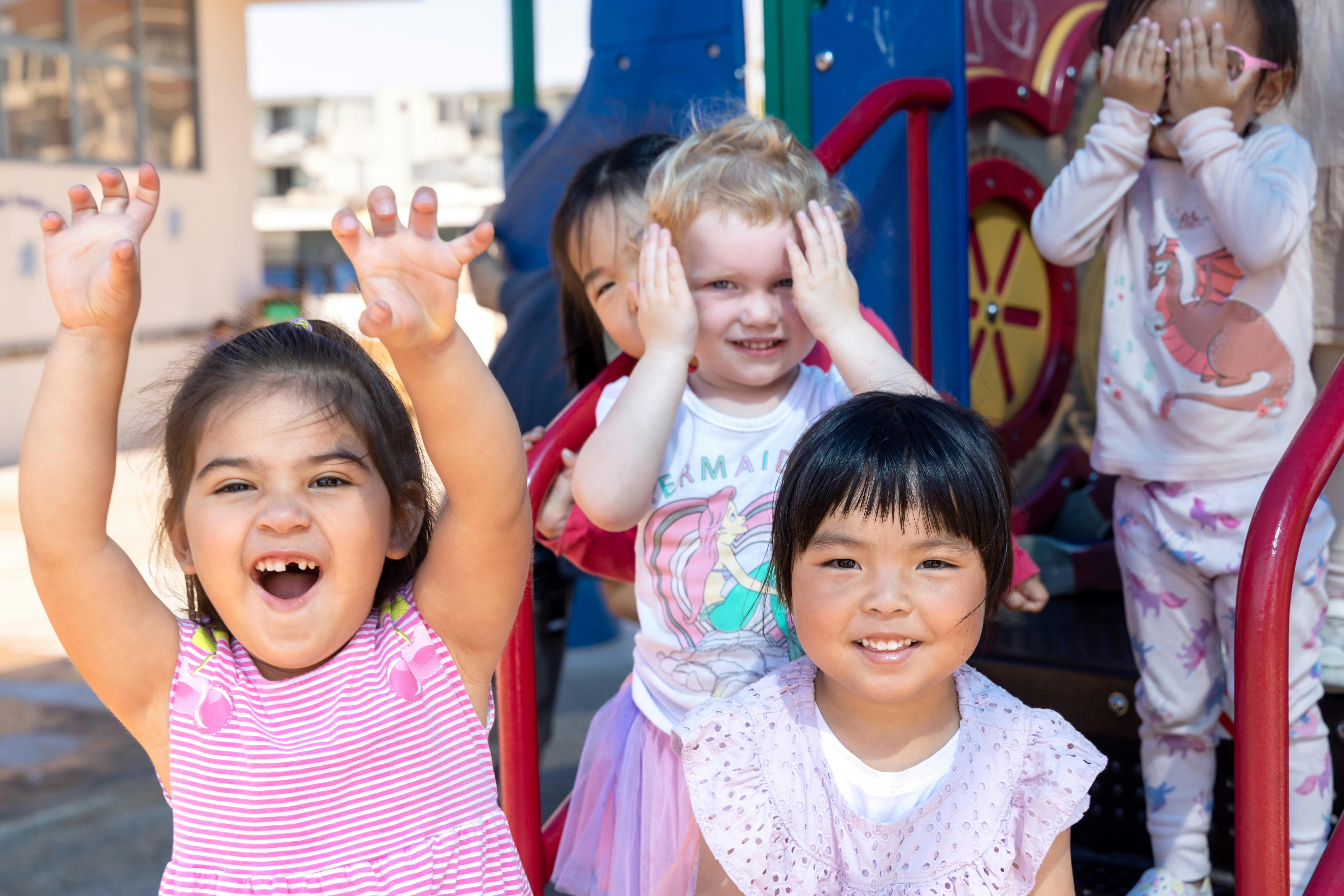 Children playing on a playground