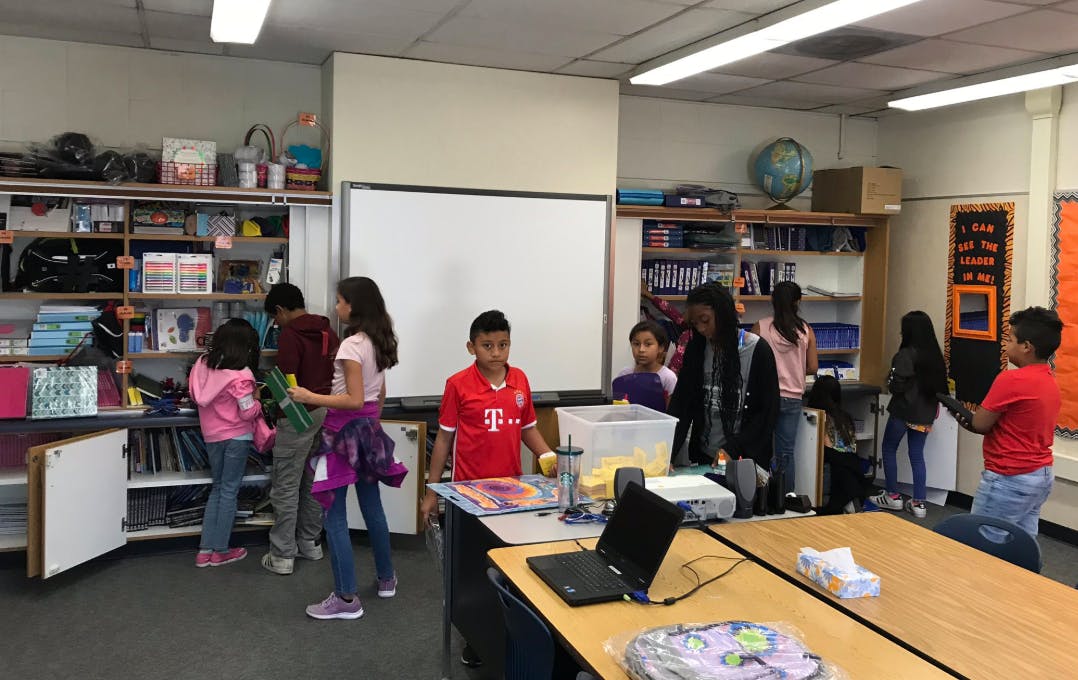 Children in a classroom