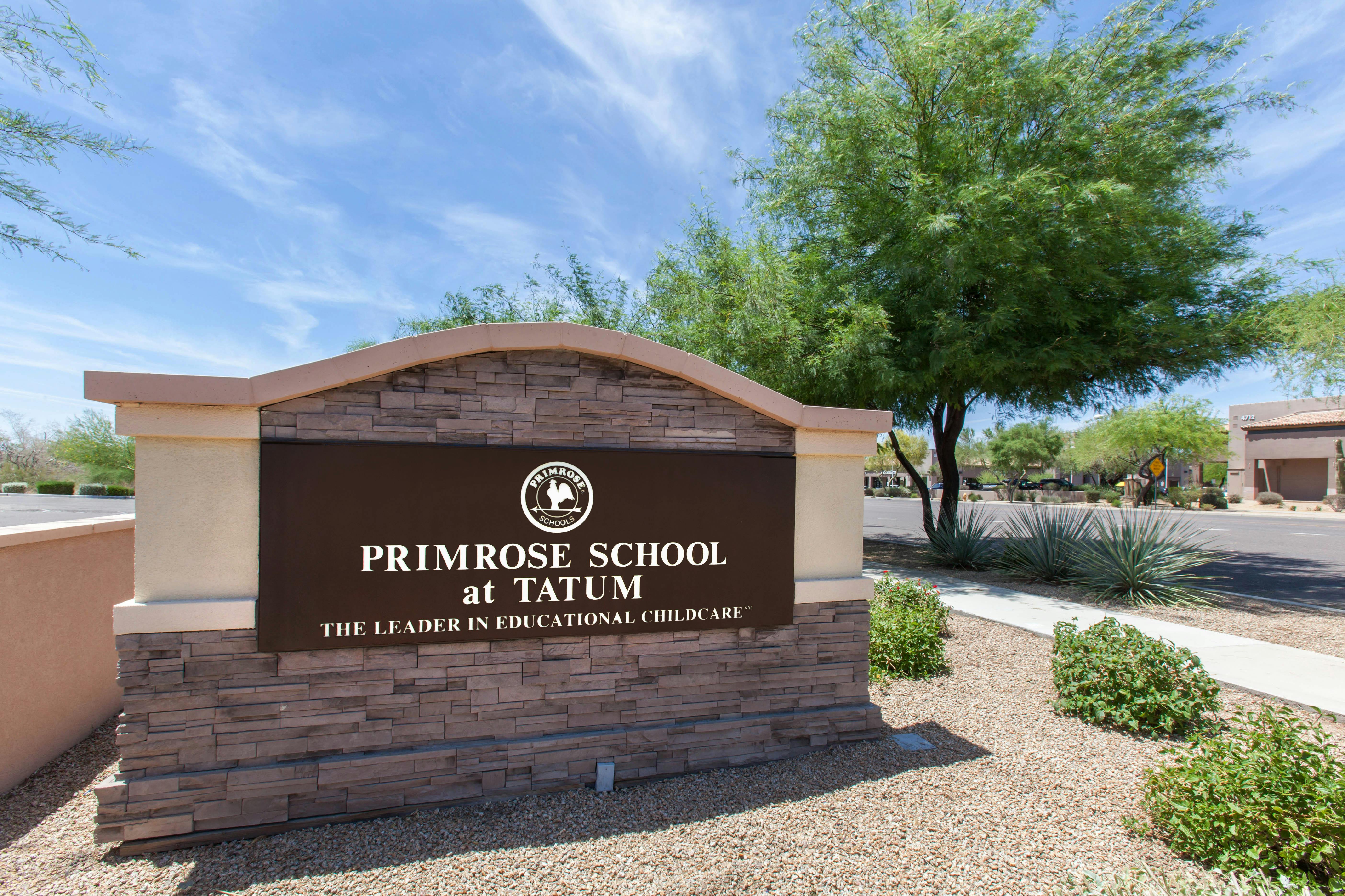 Sign for Primrose School at Tatum