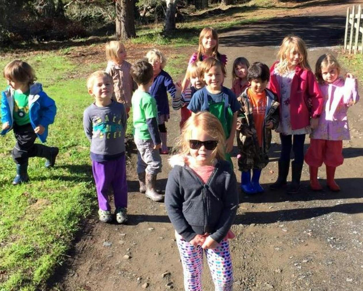 Group of children standing outdoors