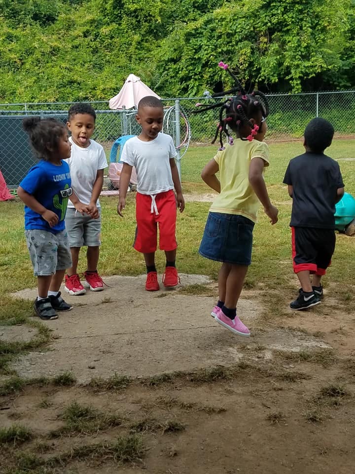 Children playing outdoors