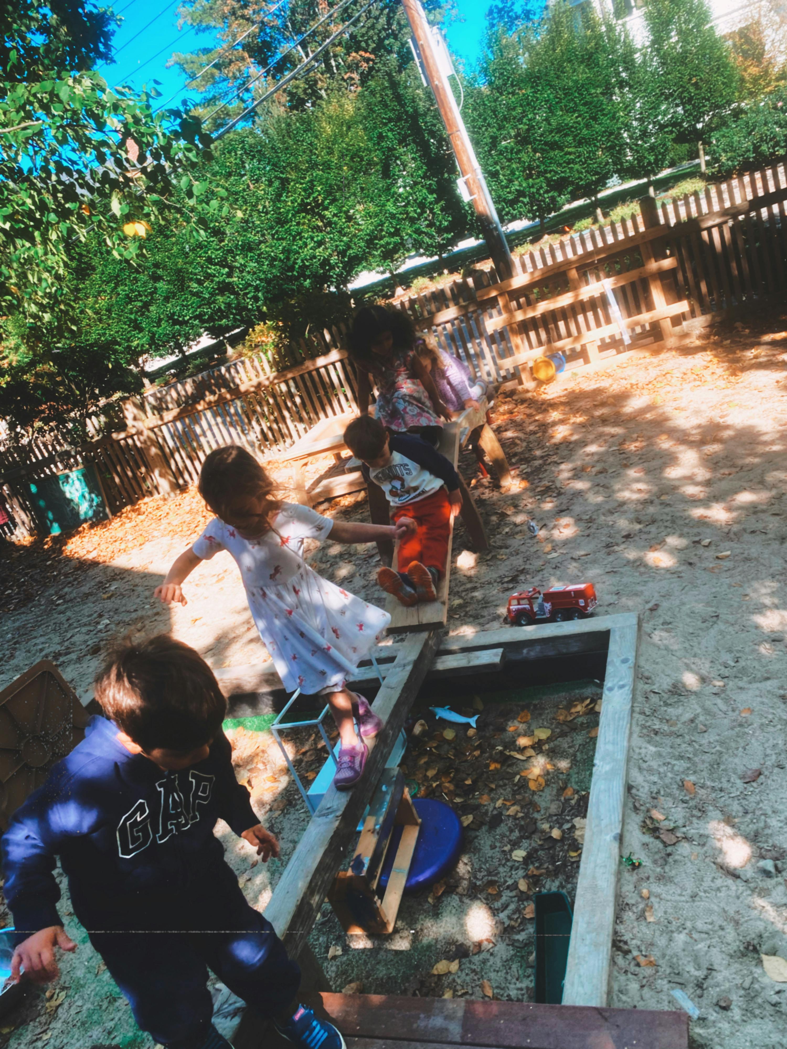 Children playing in a sandbox