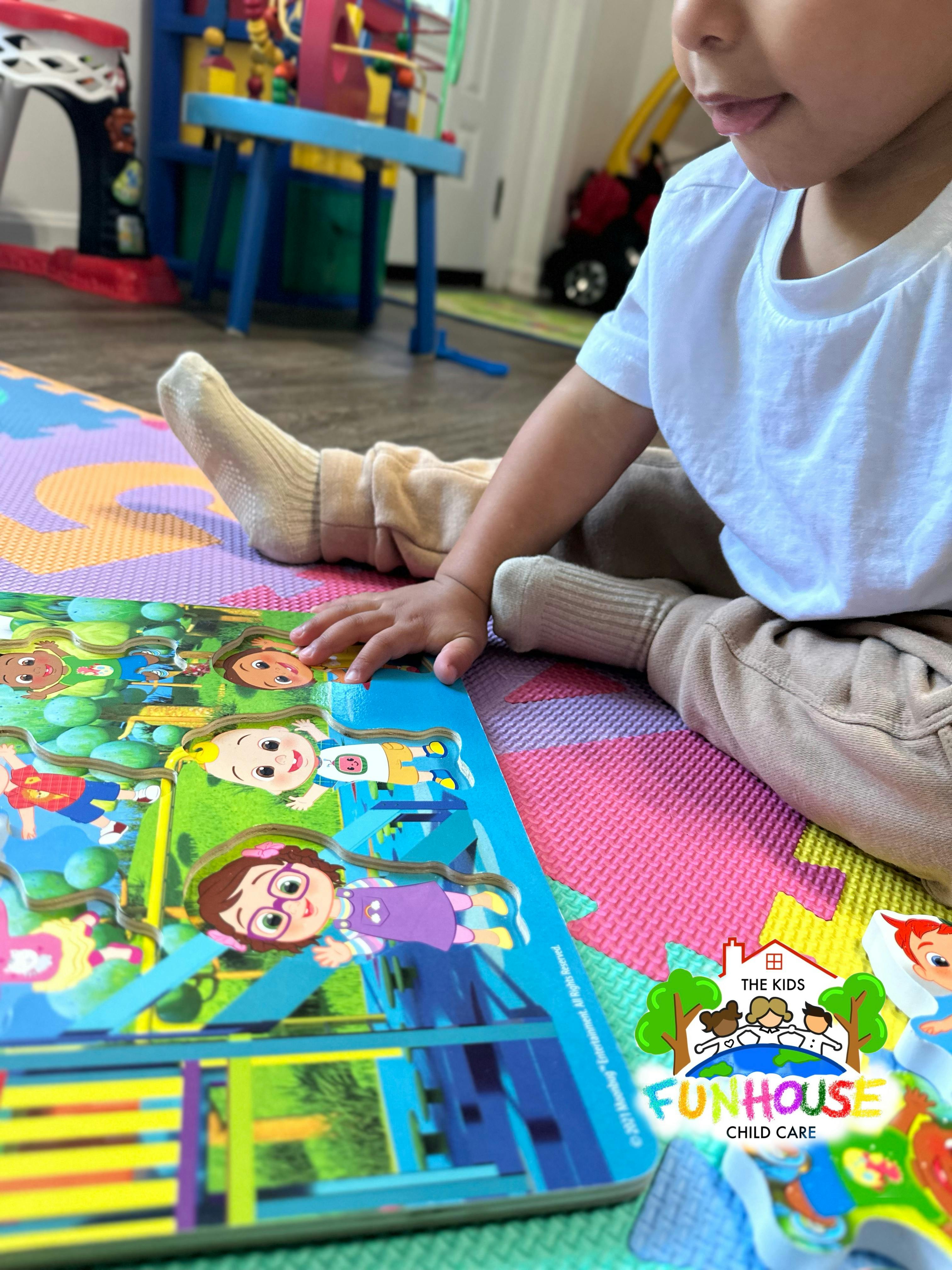 Child playing with a puzzle