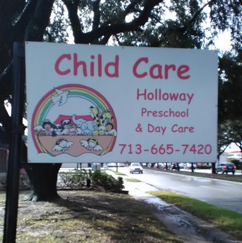 Child Care Holloway Preschool & Day Care sign