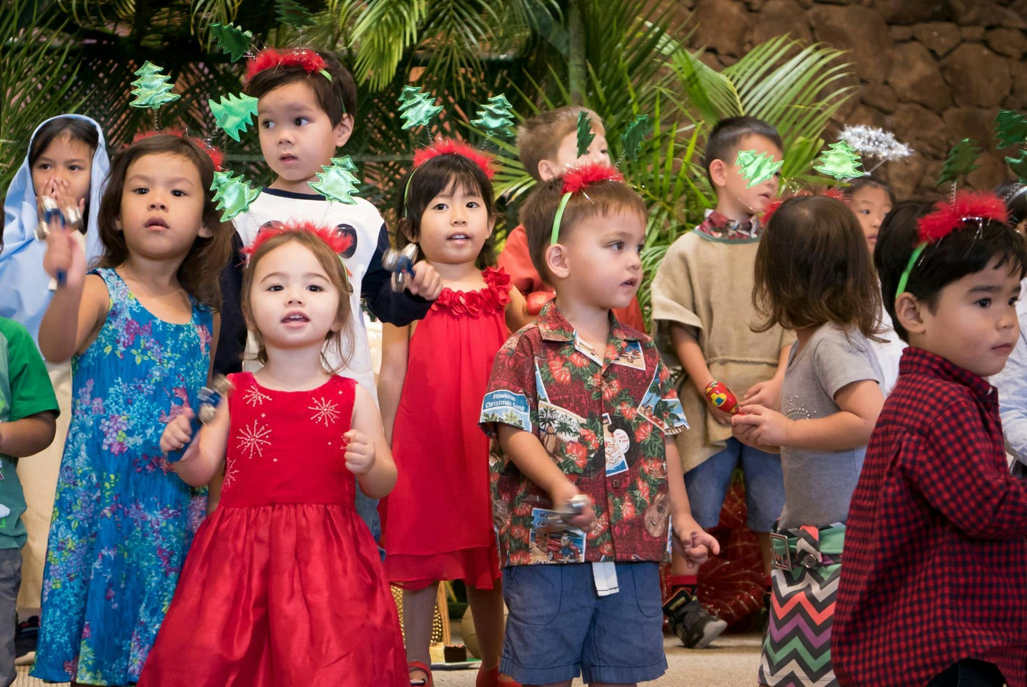 Group of children in festive attire
