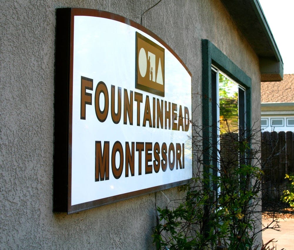 Fountainhead Montessori sign on a building