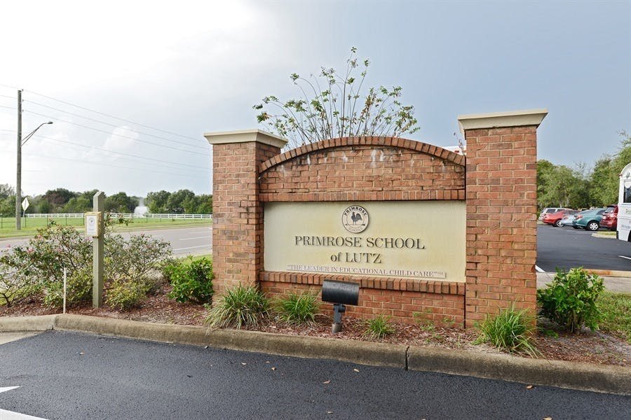 Brick sign for Primrose School of Lutz