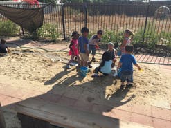 Children playing in a sandbox