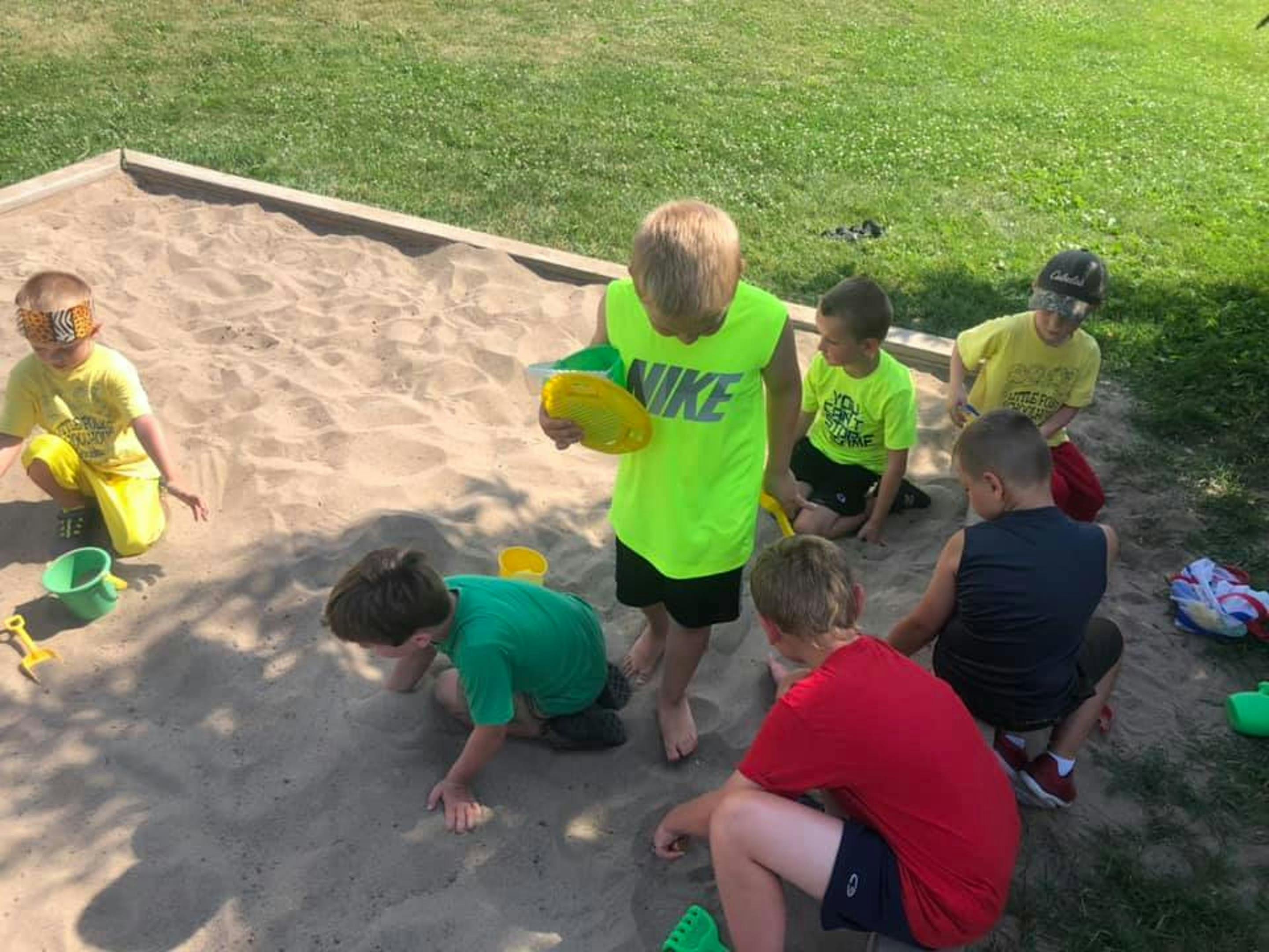 Children playing in a sandbox