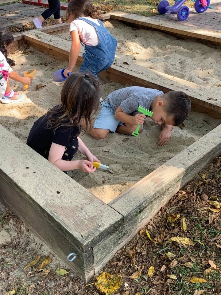 Children playing in a sandbox