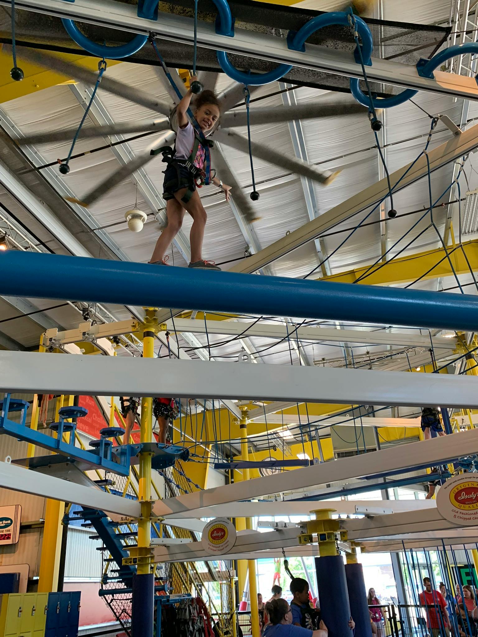 Child on a ropes course