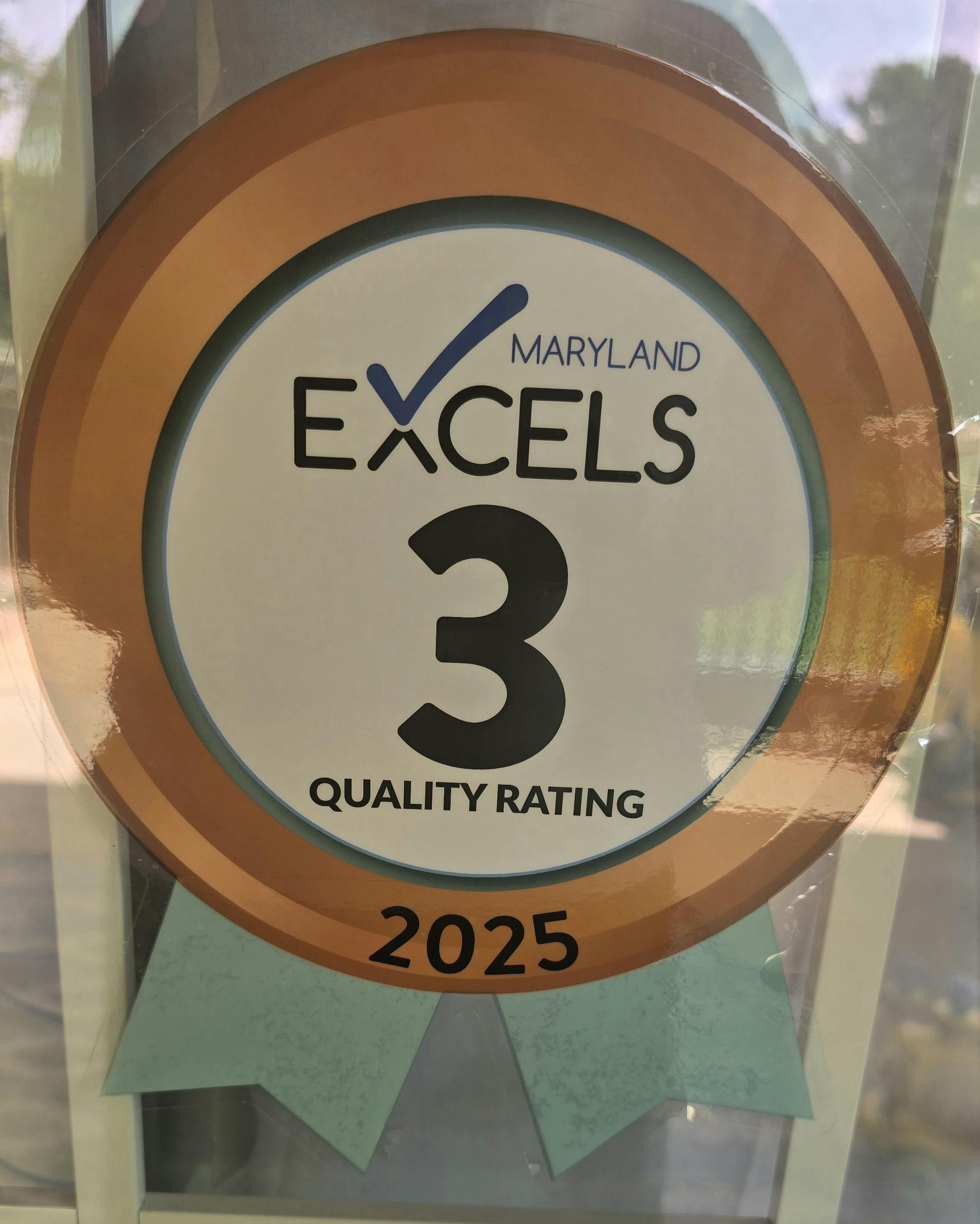 Maryland Excels level 3 quality rating badge for 2025