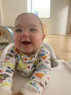 Child in a high chair