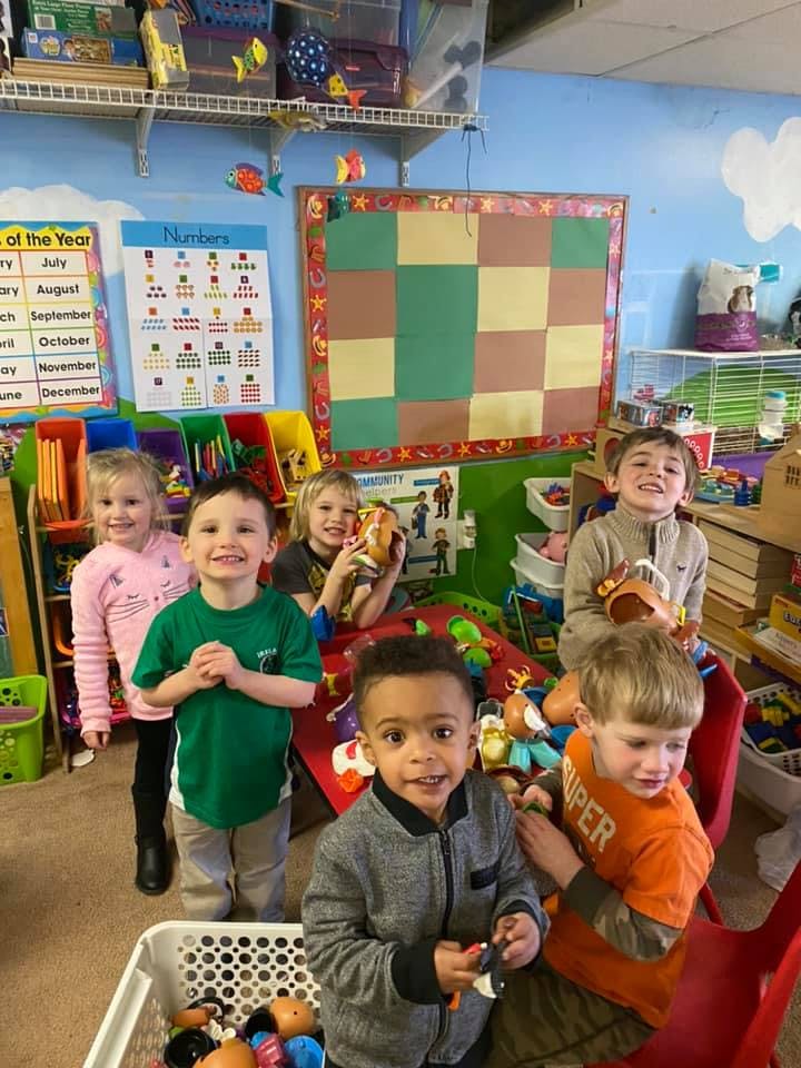 Group of children in a classroom